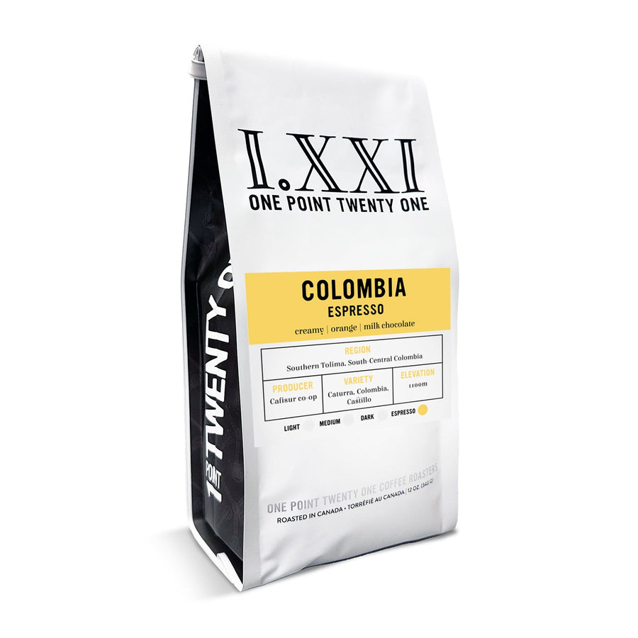 I.XXI Colombia South Tolima Whole Bean Espresso, 12 oz.